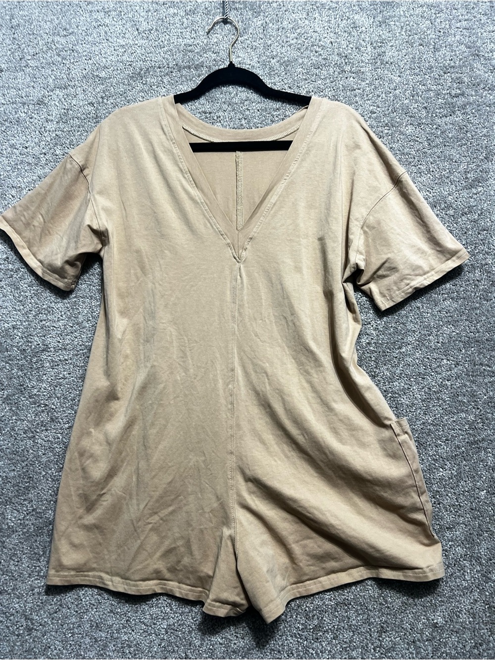 No Brand Woman’s Beige Shorts One Piece Romper Size XS